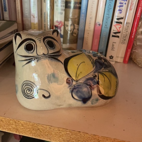 Vintage Tonala Porcelain Cat Ceramic Statue Numbered - Picture 5 of 5